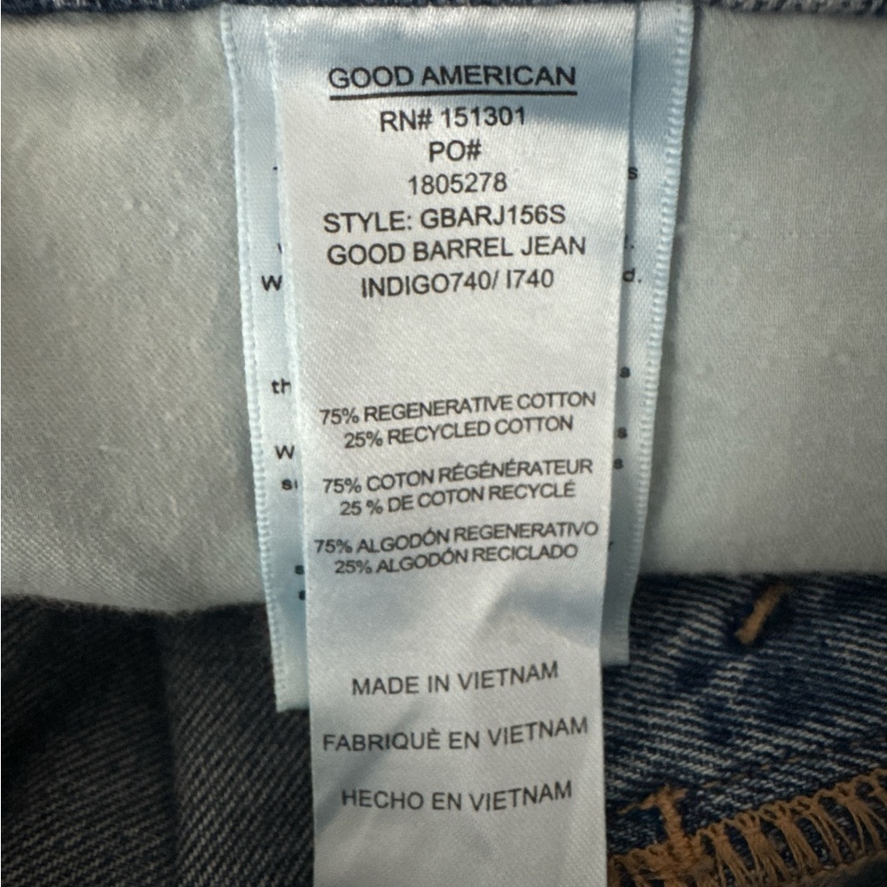NWT Good American Good Barrel Relaxed Jeans 31x32 Size 12 - Picture 8 of 8